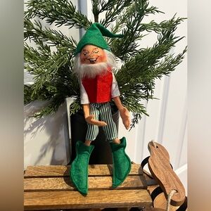 Vintage Annalee Tinsel the Elf with Closed Eyes